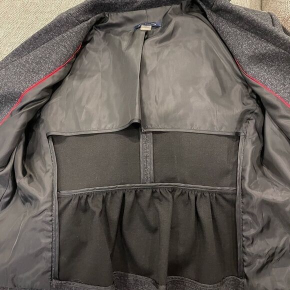 Tommy Hilfiger black ruffle back short blazer 8 - Picture 5 of 7